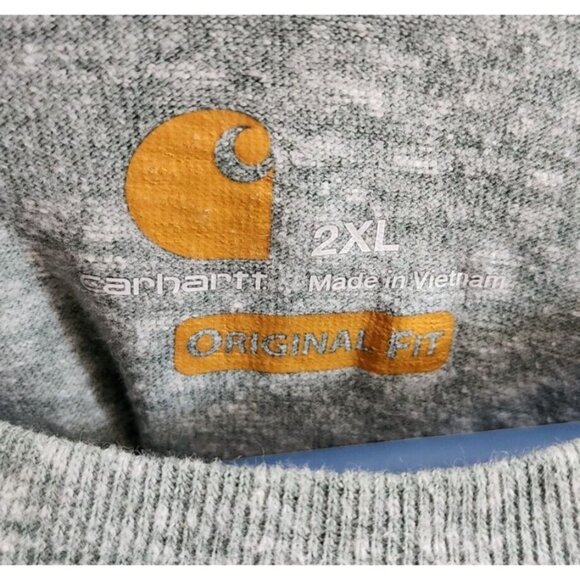 Carhartt Original Fit Green Pocket T Shirt Size 2XL Cotton Polyester Blend K87 - Picture 3 of 9